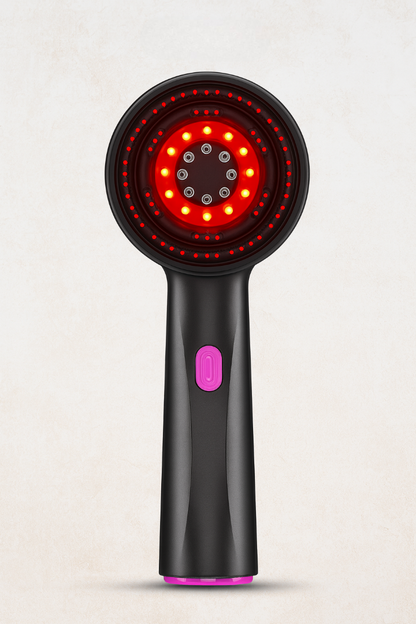 Electric LED massager comb black version with red LED lights