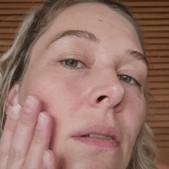 Post-mask skin with a natural glow.