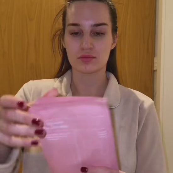 Demonstration of Bio-Collagen hydrating face mask application with hyaluronic acid and niacinamide